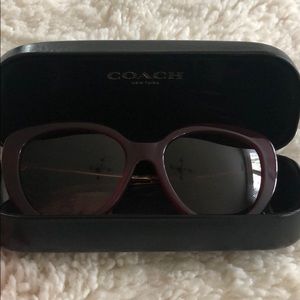 Maroon Coach Sunglasses